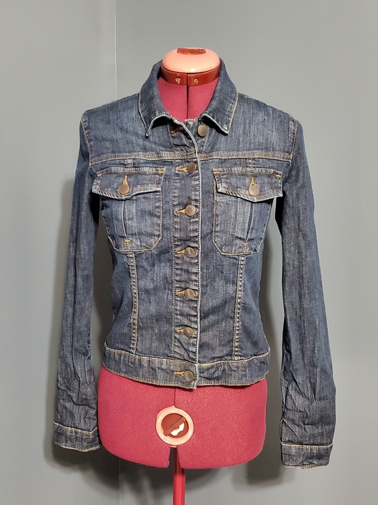 Kut from the Kloth Jackets & Blazers - Kut from the Kloth Fitted Women's Denim Jean Jacket in Dark Blue Size S